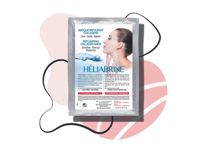 Маска-заповнювач зморшок для обличчя та шиї - Replumping Collagen Masks For Face And Neck