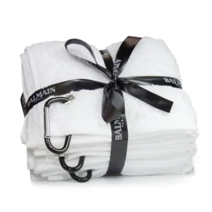 Набір із 3-х білих рушників з карабіном – White Towel